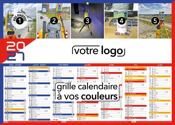 Impression calendriers personnalisés publicitaires à votre identité