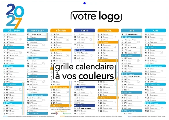 calendriers de poche publicitaires personnalisé d'entreprise