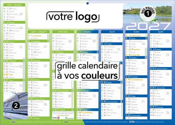 calendriers publicitaires 2026 2027 bancaires pour les professionnels de la santé
