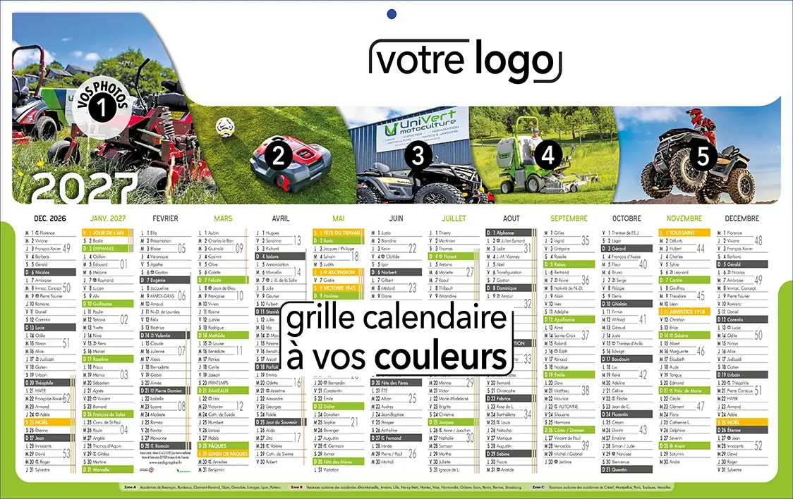 Calendrier-Personnalise-Plan10R calendrier publicitaire personnalisé scolaire avec marquage publicitaire