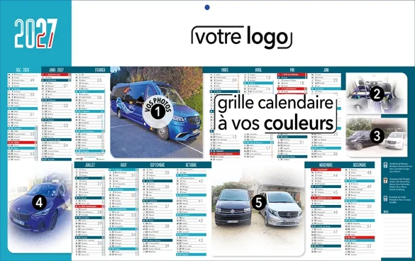 calendrier sous-main publicitaire de bureau personnalisé votre logo
