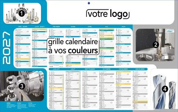 Impression calendrier promotionnel personnalisé pour les entreprises