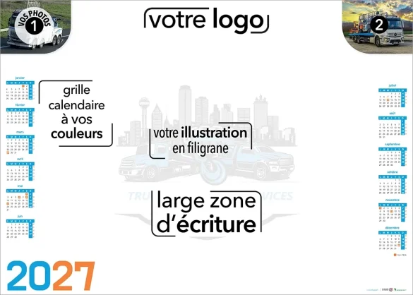 Sous-main personnalisé bureau illustré photos