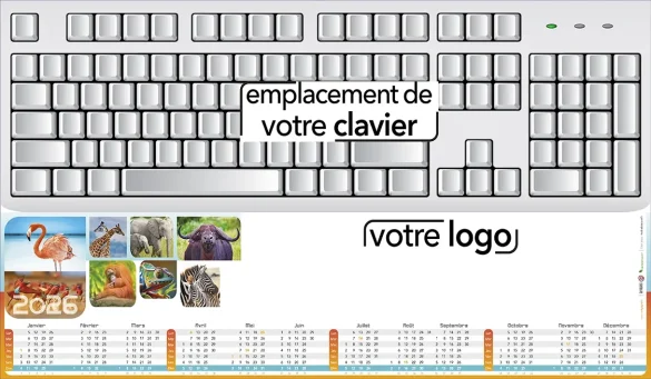 Sous-main de bureau personnalisé