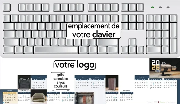 Sous-mains personnalisés clavier ordinateur