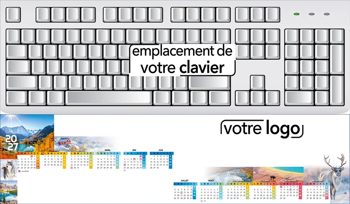 Sous-main-clavier-ZenR Sous-main personnalisé clavier ordinateur